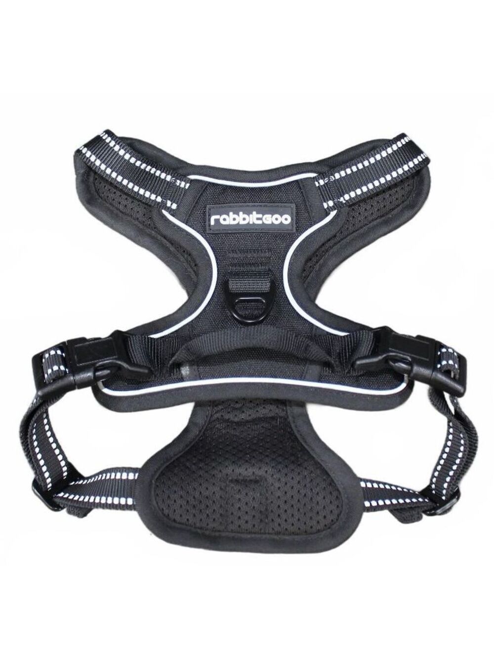 Rabbitgoo No-Pull Dog Harness Black Reflective Vest Size S